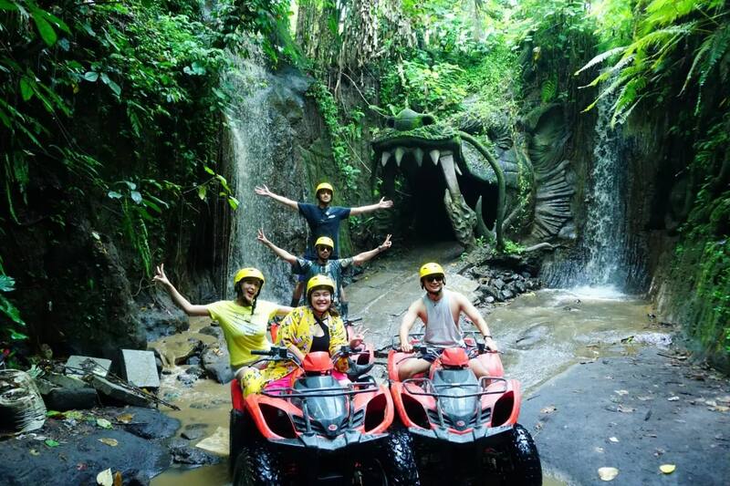 Group Riding Atv Quad Bikes Jungle Waterfalls Dragon Cave
